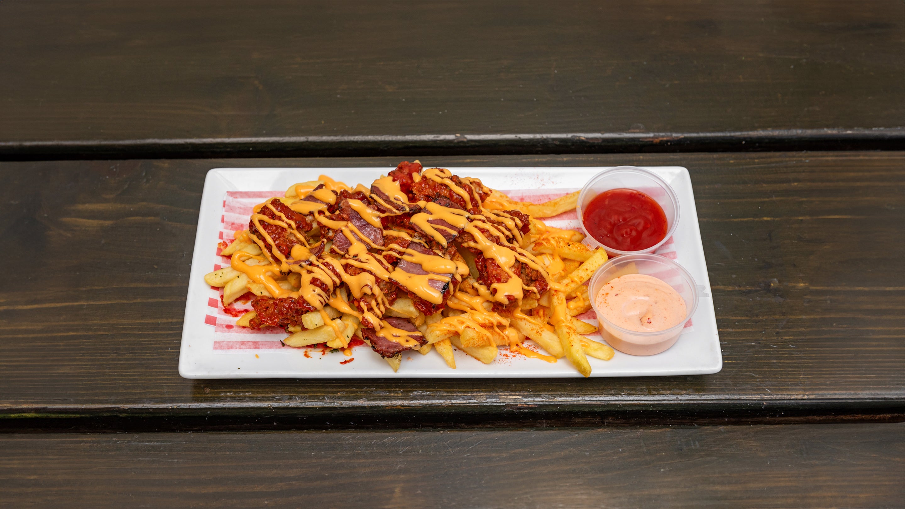Crunchy buffalo Chicken Loaded Fries