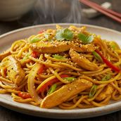Yellow Braised Chicken Fried Noodles