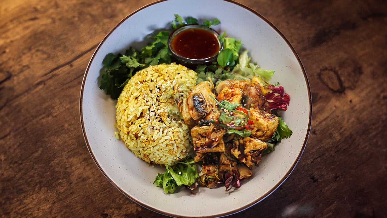 Mushroom & Tofu Rice Bowl