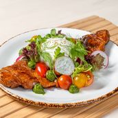 Pressed Croissants With Pesto Burrata Salad
