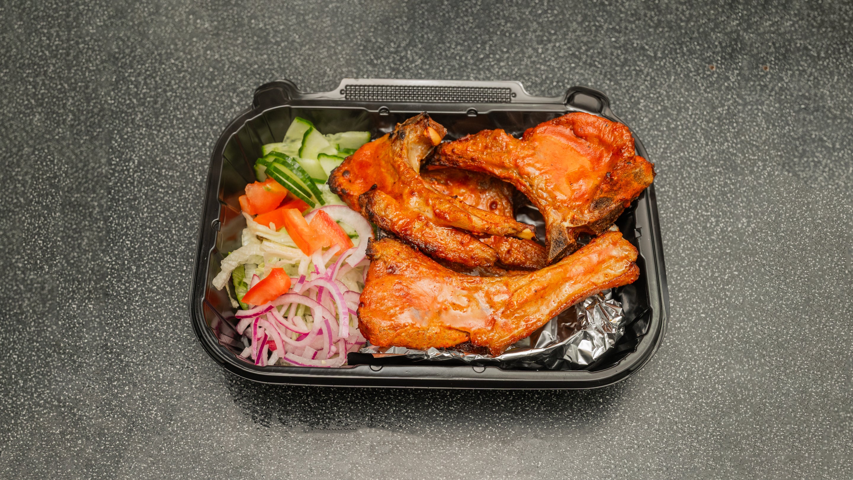 4x Chops with Salad