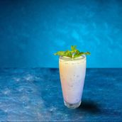 Small Ayran Laban With A Mint On Top