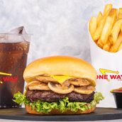 Mushroom Beef Burger Meal
