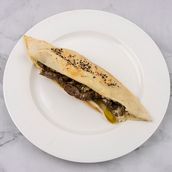 Hummus and Meat Sandwich