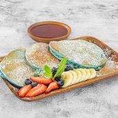 Blue matcha Pancakes