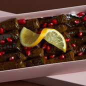 Grape leaves with pomegranate molasses