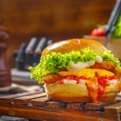Crispy Chicken Cheetos Burger