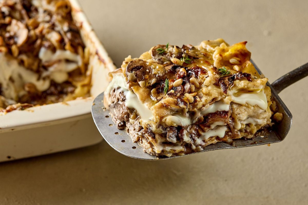 Mushroom lasagne