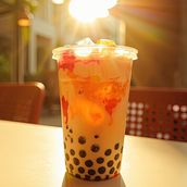 Peach Bubble Tea