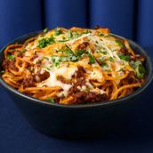Baked Beef Bolognese Pasta