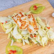 Egg White Guacamole Halommi Cheese