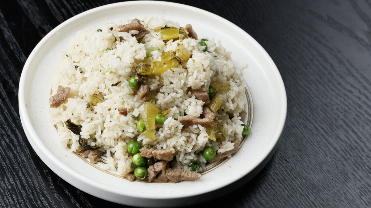 Pickled Mustard Beef Fried Rice 酸菜牛肉炒饭 (Vegan Option Available 可选纯素版本)930