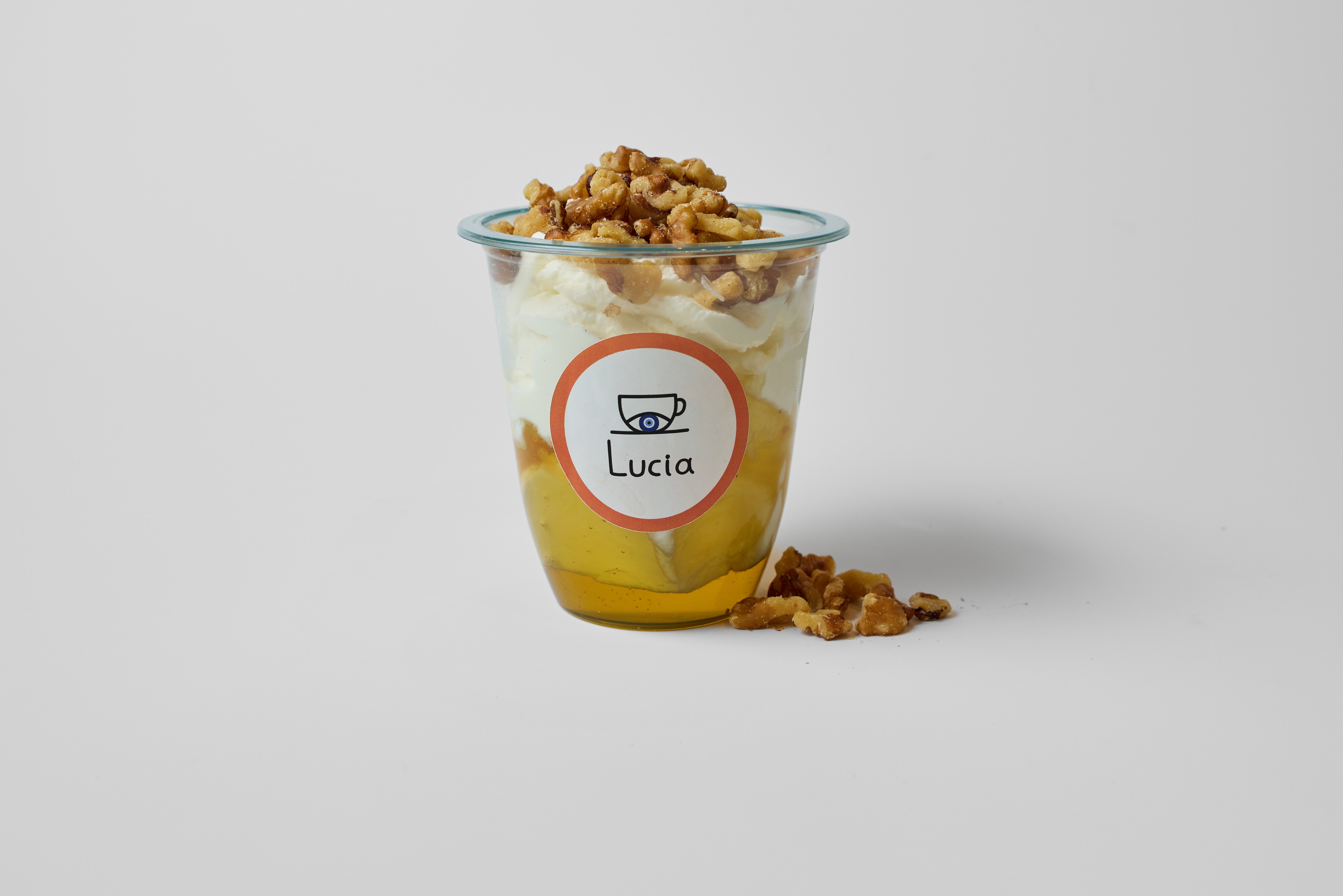 Greek Yoghurt Pot With Honey and Walnuts
