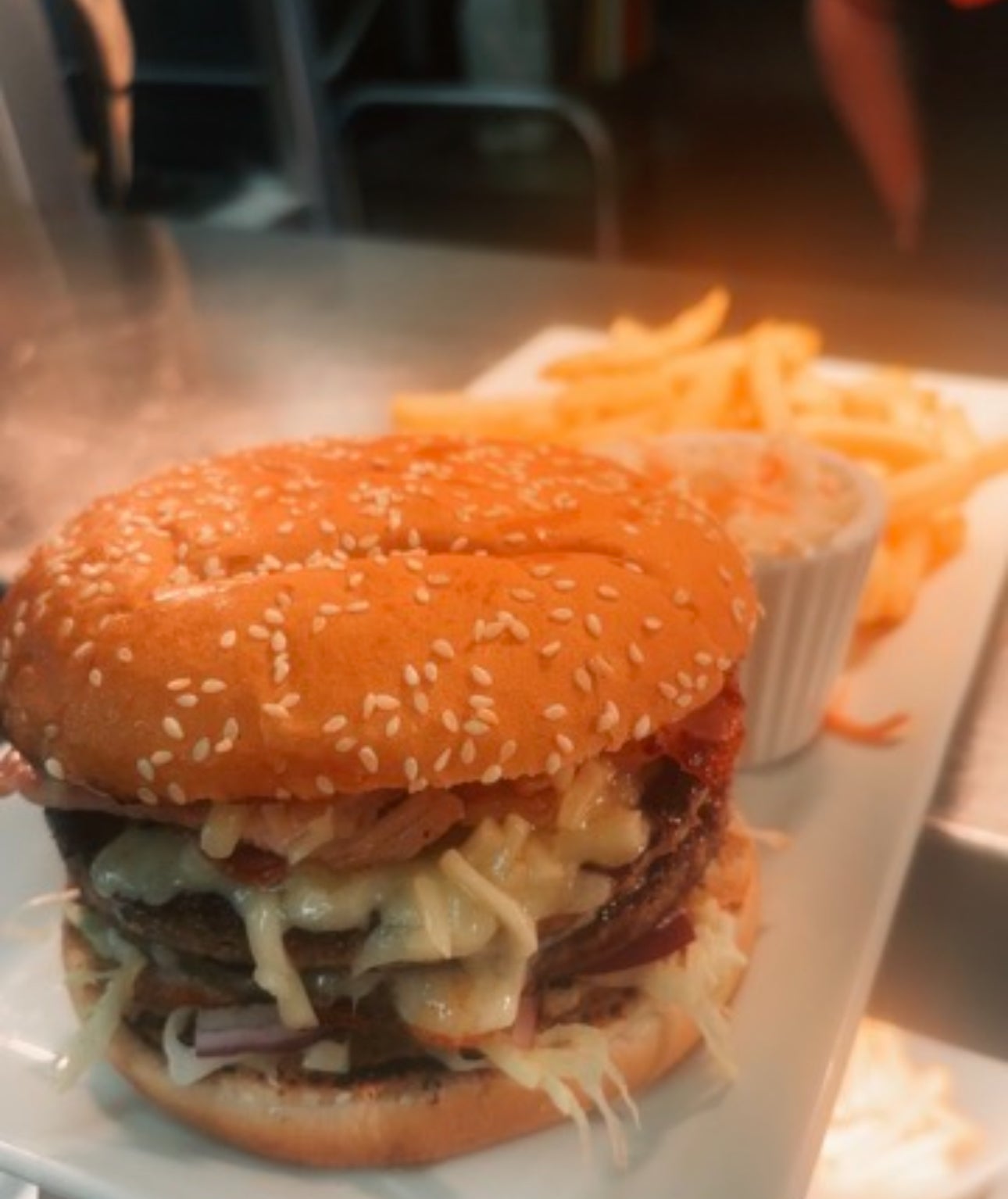 Half Pound Cheese Burger, Chips and Coleslaw