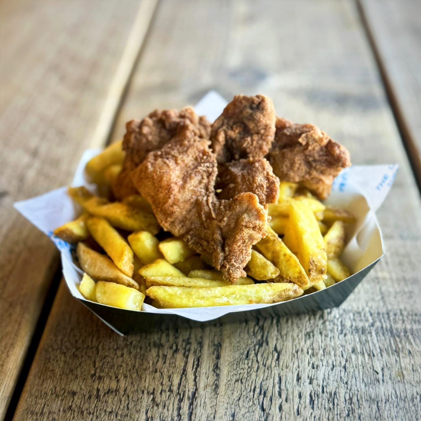 Naked Fried Chicken 'n' Chips