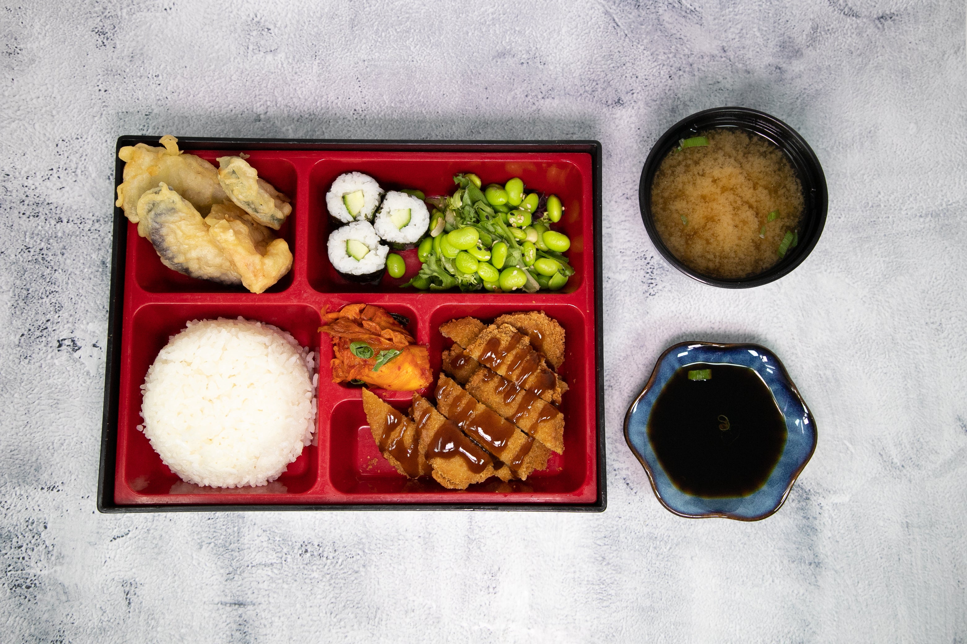 Mock ‘Chicken’ Katsu Bento 素吉列鸡扒便当 (VE)