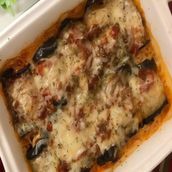 Eggplant roll with Spaghetti