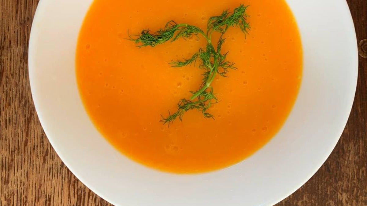 Vegan pumpkin cream-soup