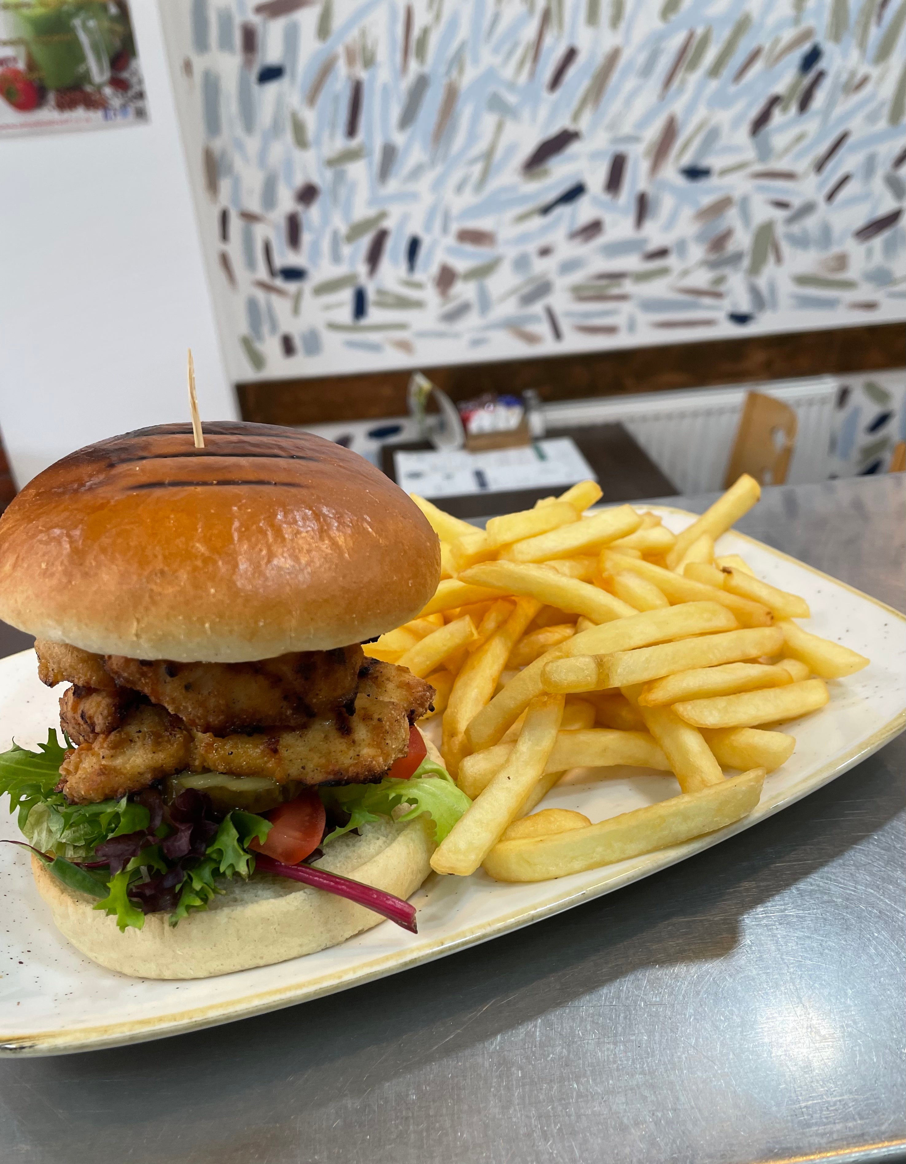 Chicken fillet burger