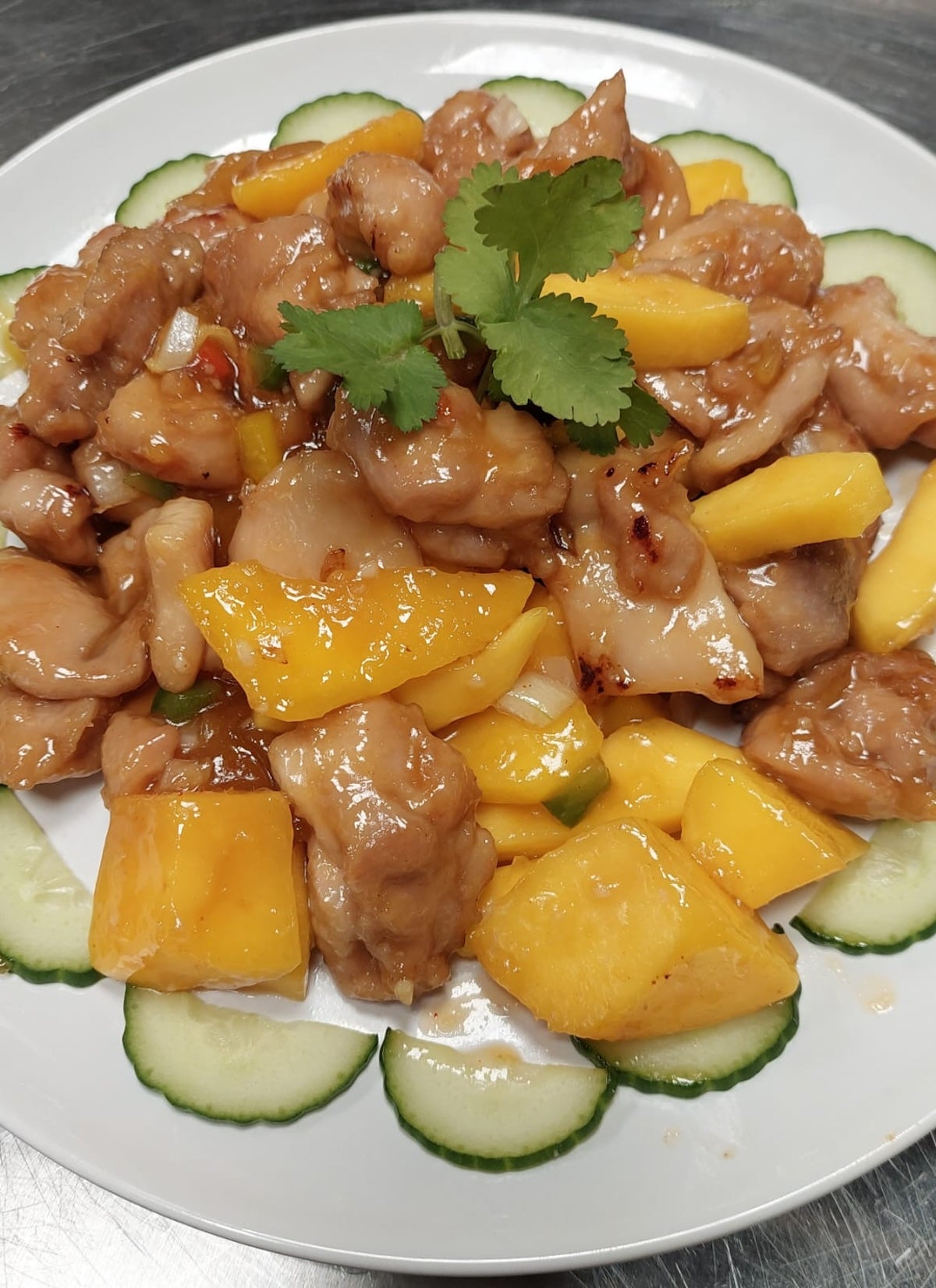 Fried Chicken Fillets With Mango