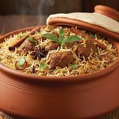 Mutton meat Handi Biryani (3 Persons)