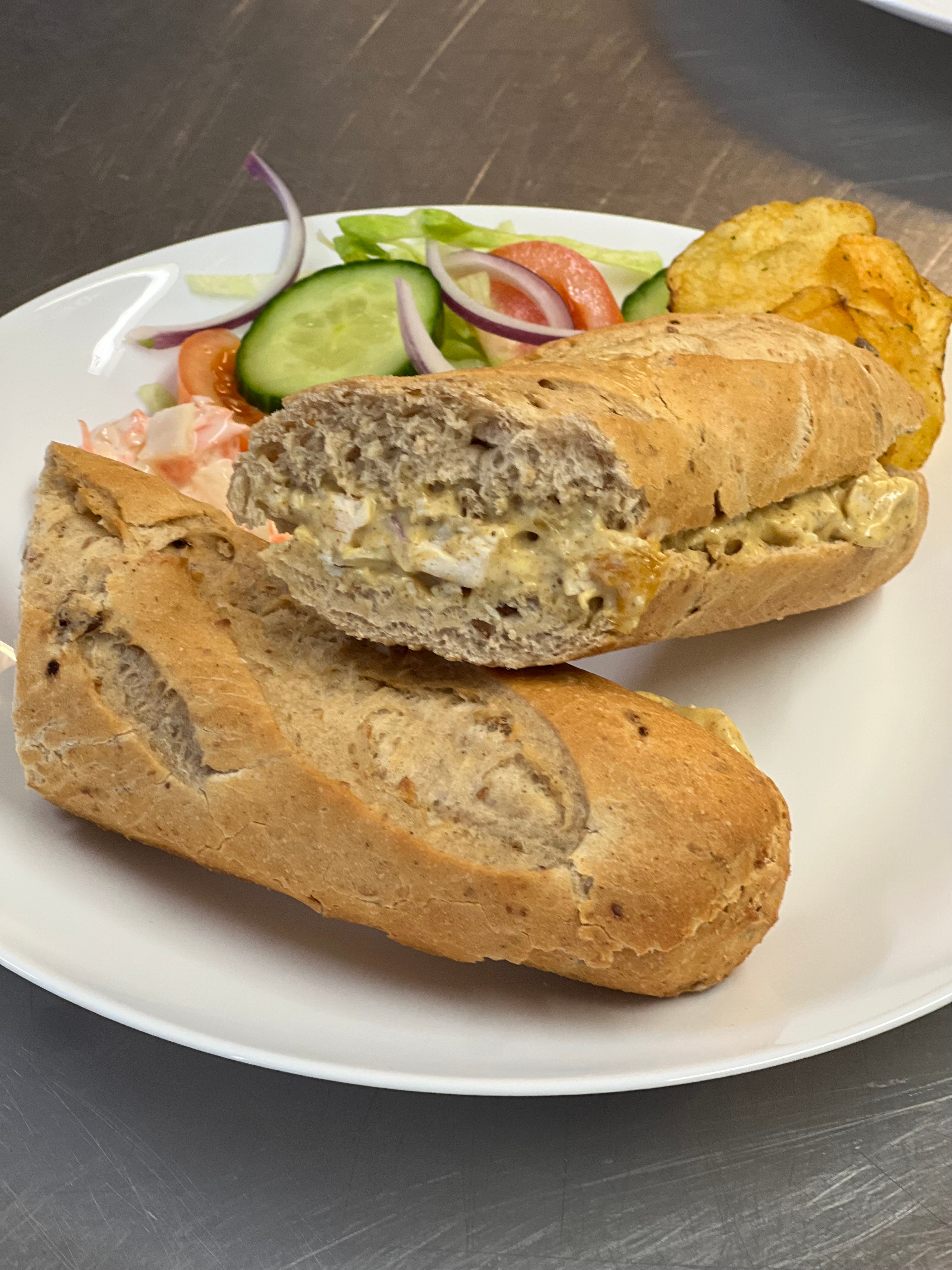 Coronation chicken  baguette