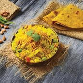 Poha & Sev with 2 Thepla