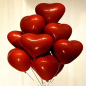 Red Heart Balloons Helium Foil