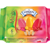 London Dairy Mini Sorbet Sticks(Mango, Raspberry and Guava)