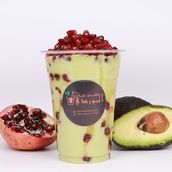 Avocado Juice With Pomegranate Seeds Large
