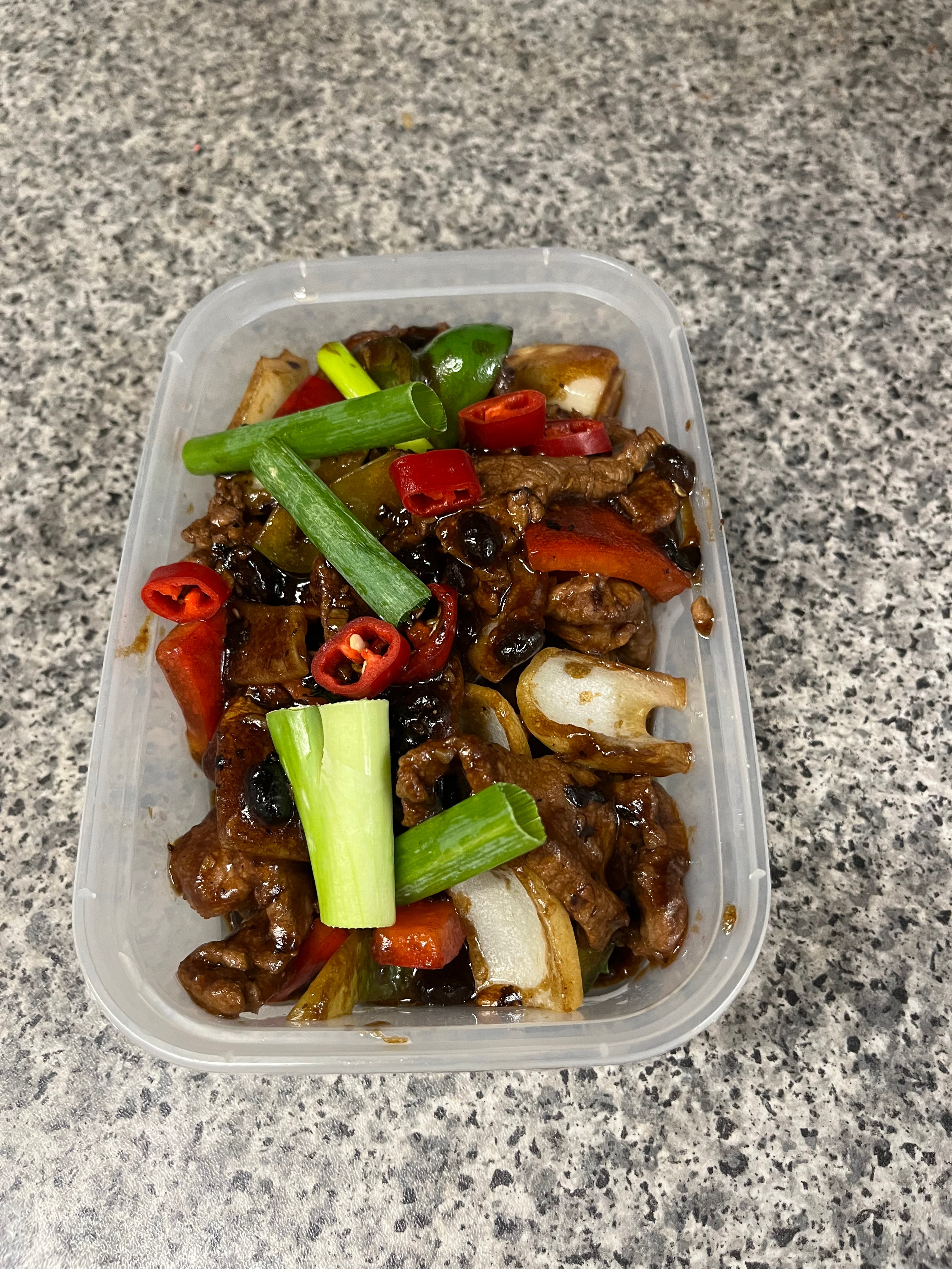 Beef with Green Pepper and Black Bean Sauce