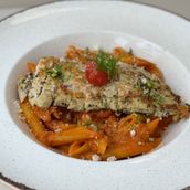 Pink Sauce Penne With Mustard Chicken