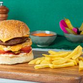 Beef Burger With Eggs