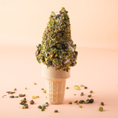 Small Lebanese Ashta Cone With Pistachio