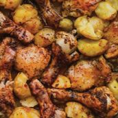 Oven Potato Tray with Chicken