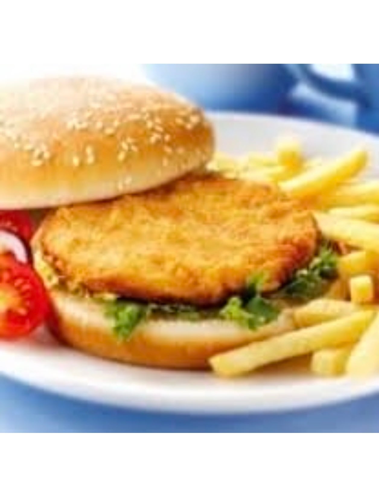 Chicken burger mayo Salad halal