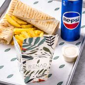 Mediterranean shawarma meal