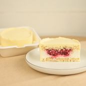 Bento Coconut–Raspberry cake