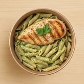 Healthy Lemon Garlic Chicken Brown Penne