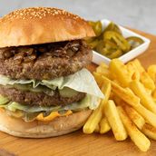 Double grilled meat burger