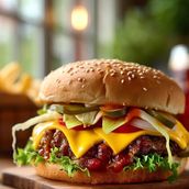 Spicy beef burger