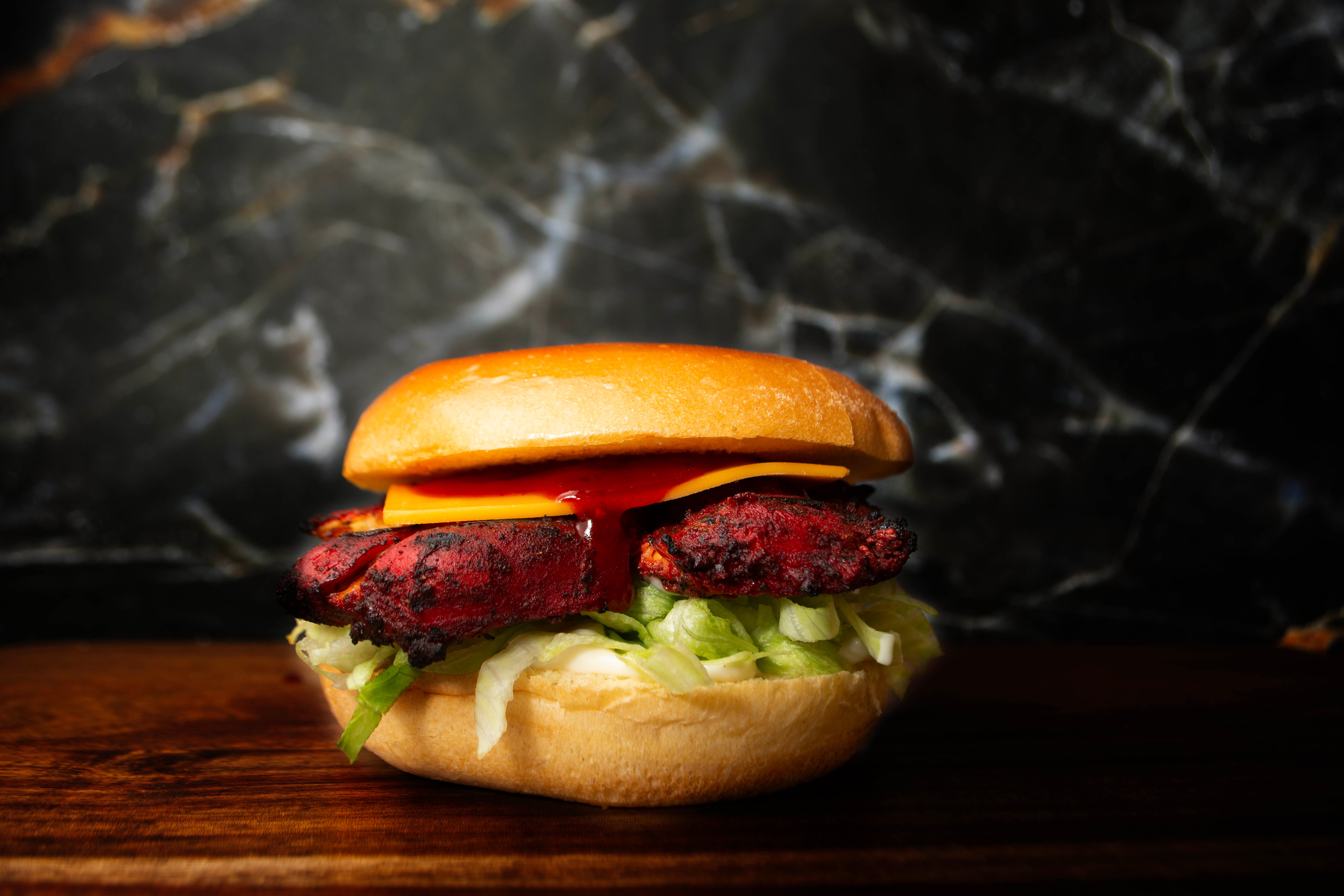 Flippin Chicken-Tikka Burger