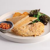 Chicken Ham meat  and Cheese Omelet