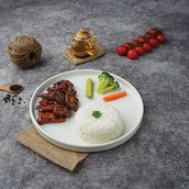 Barbecue Steak with rice