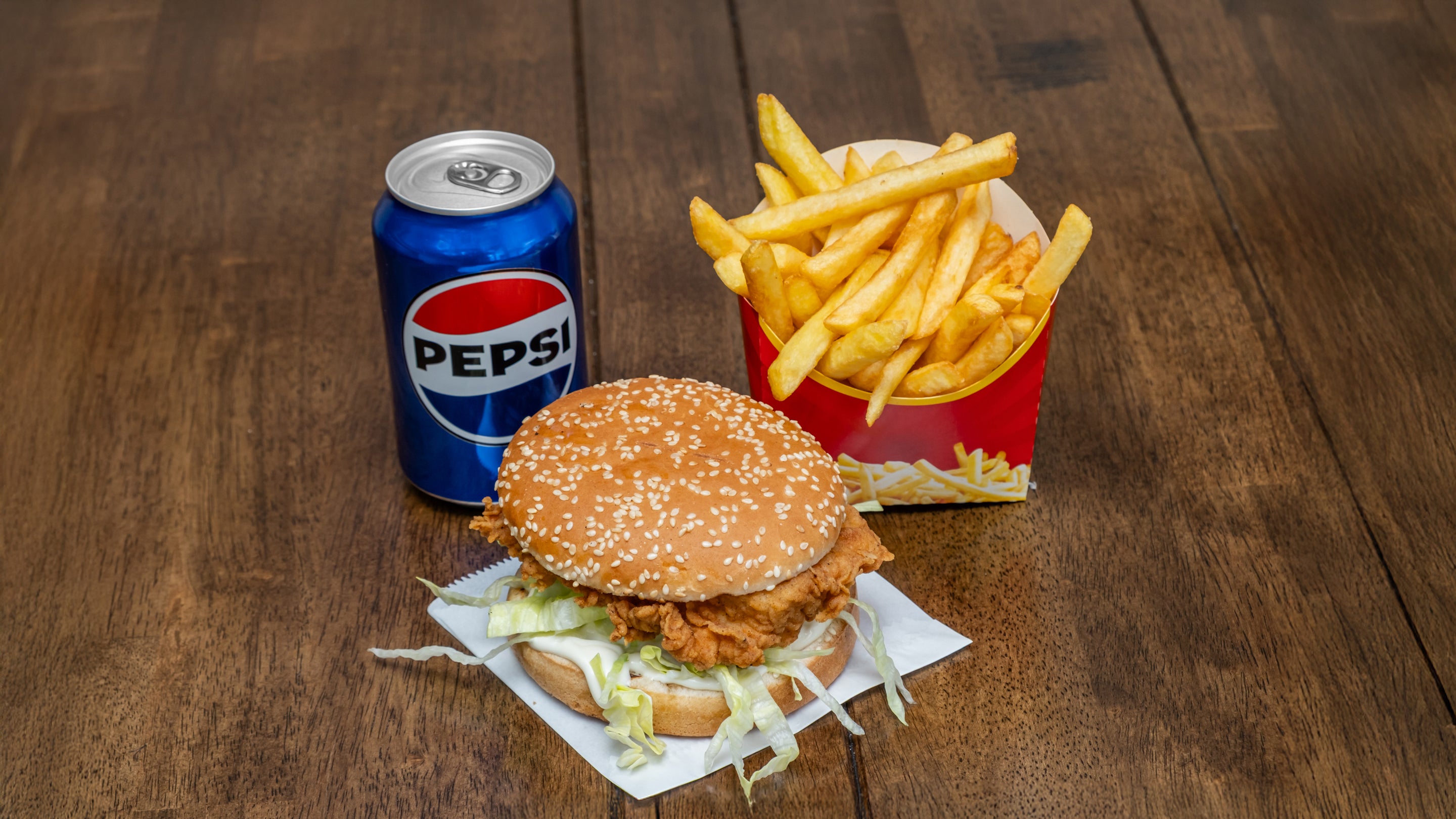 Fillet burger meal