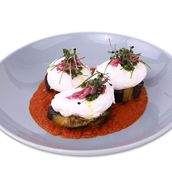 Baked Eggplant with Poached Egg