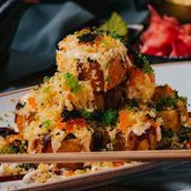 Fried Tofu Crab Meat Green