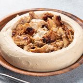 Hommos with Chicken Shawarma