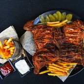 Full Chicken Charcoal W/ French fries