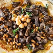 Hummus with meat